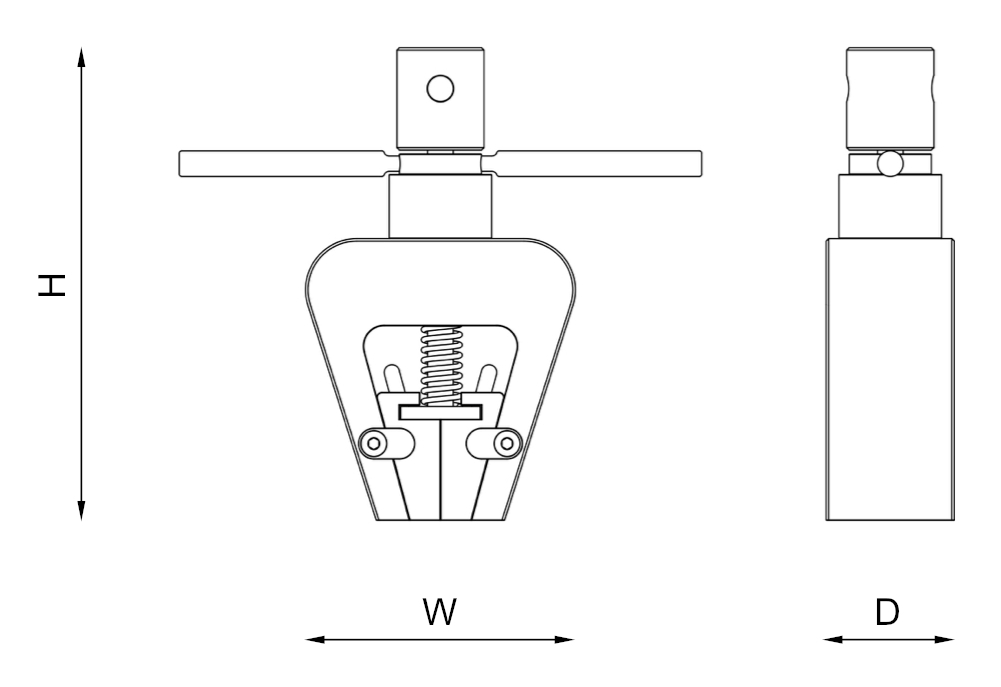 Wedge Grip - Screw Dimensions